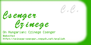 csenger czinege business card